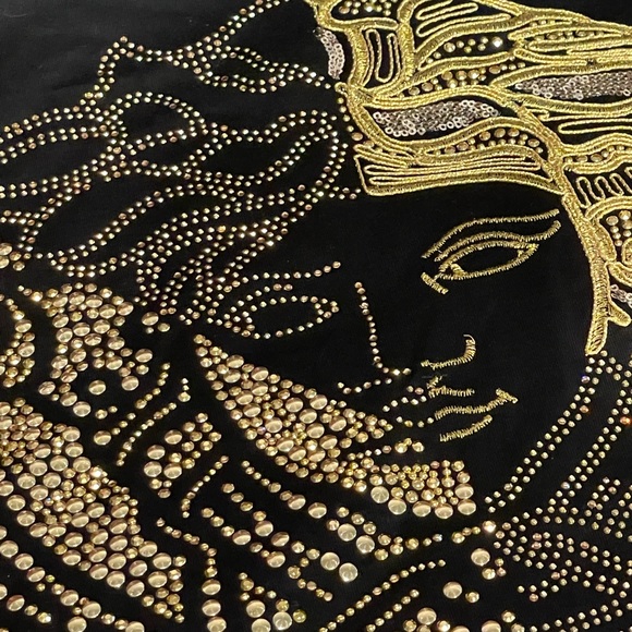 🚫SOLD🚫 VERSACE Mens Embellished Medusa Logo T-Shirt - Picture 5 of 9